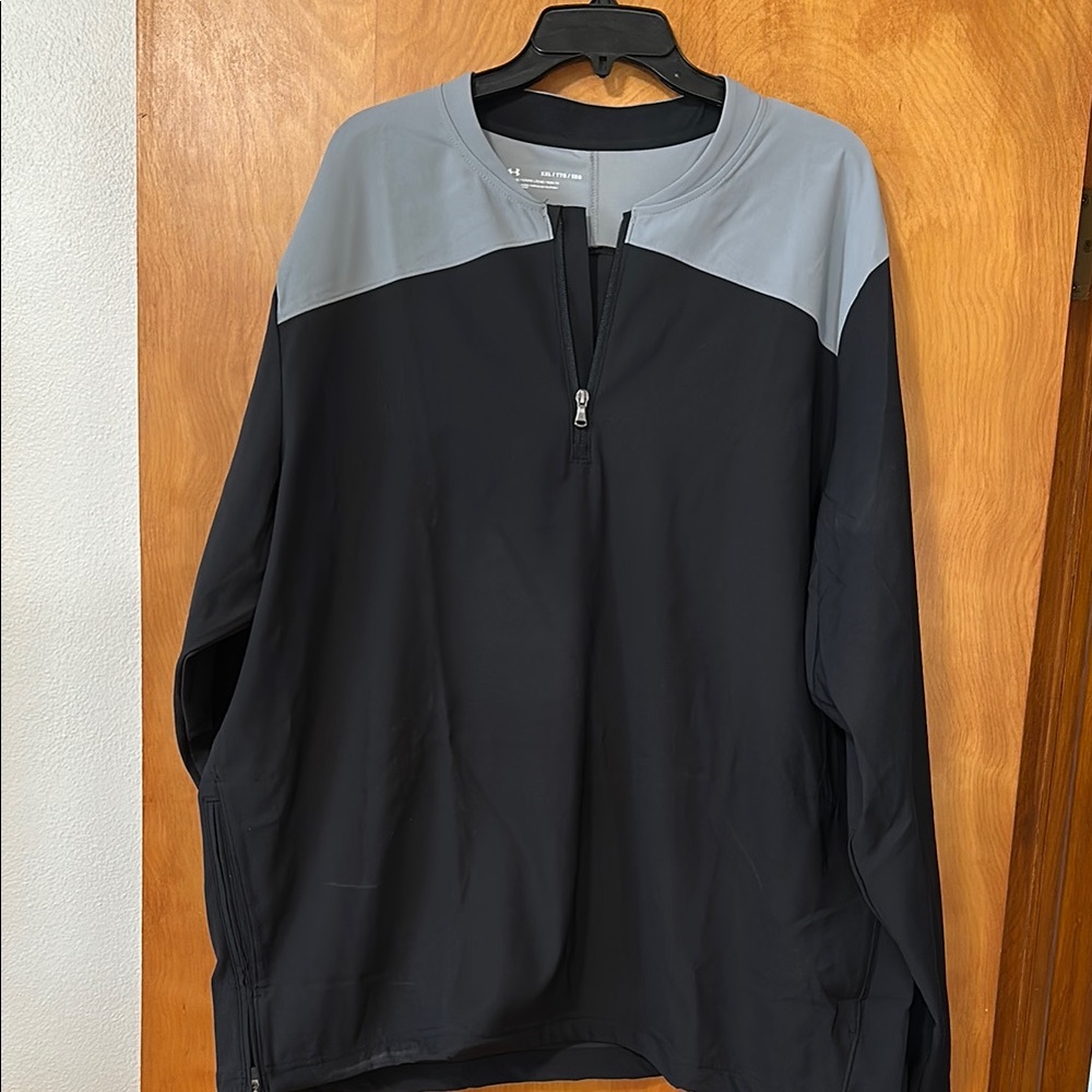 Nike Black and Gray Quarter-Zip Pullover-XXL-Excellent condition
